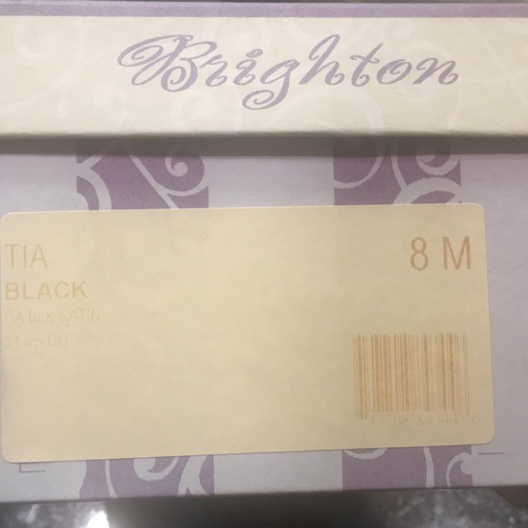 Brighton 8 TIA blk satin w/ beaded jewelry accent - Picture 4 of 4